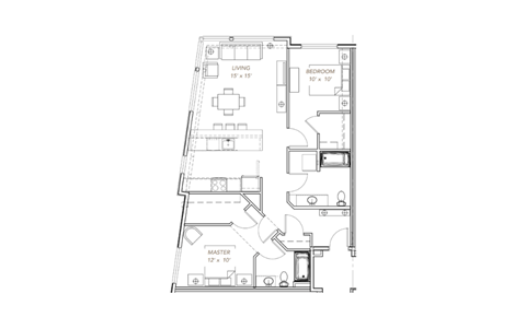floor plan of the first floor of the renovated house